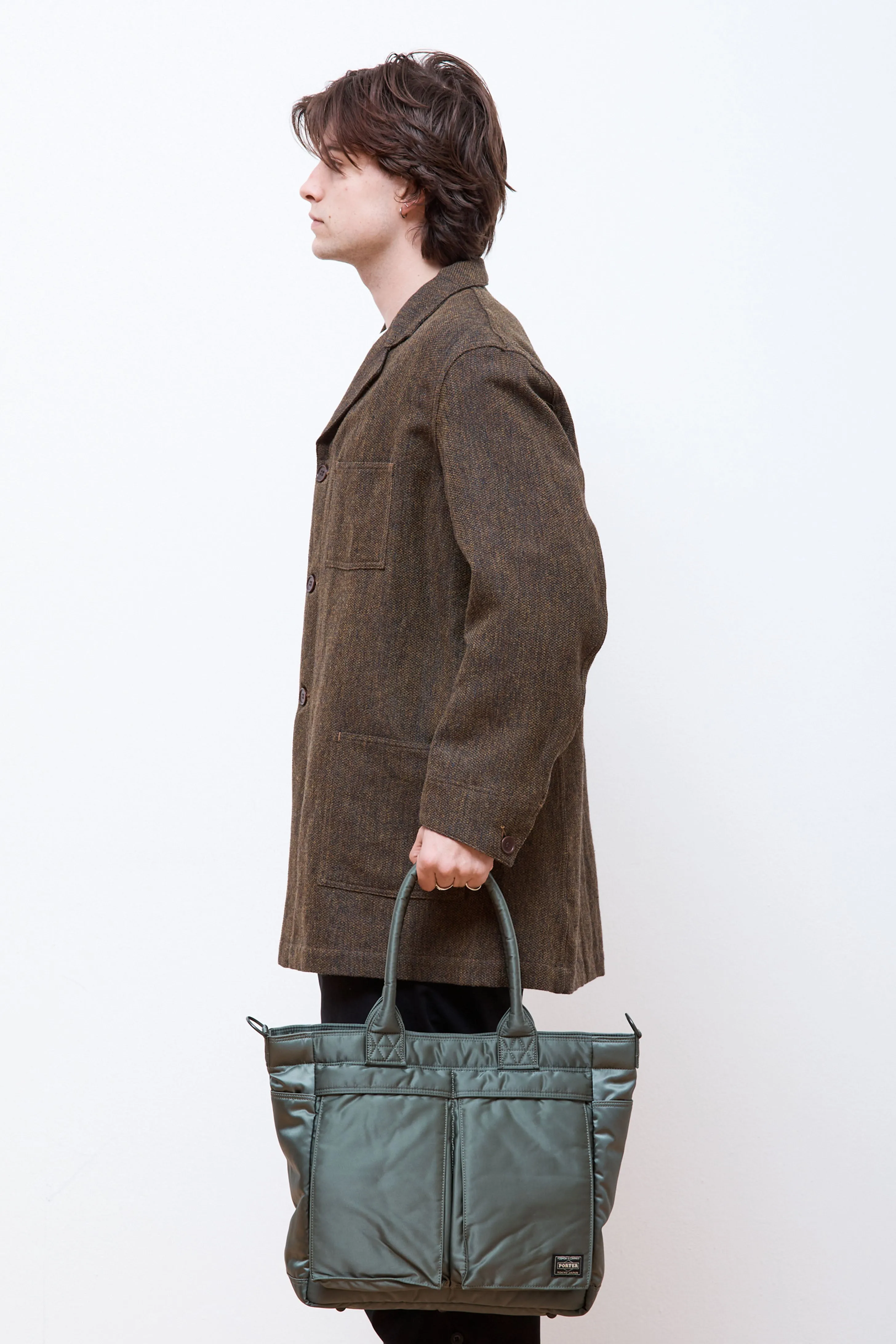 New Tanker Tote Bag (L) Sage Green