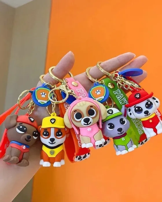 PAW PATROL | ORANGE | Silicone Lanyard Keychain