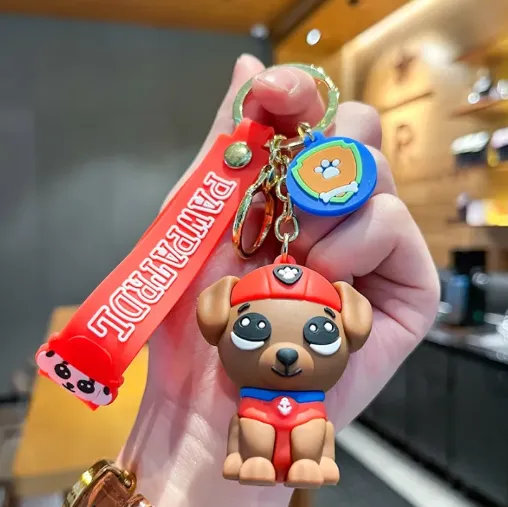 PAW PATROL | ORANGE | Silicone Lanyard Keychain