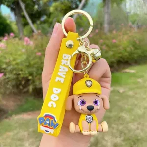 PAW PATROL | YELLOW MODEL 2 | Silicone Lanyard Keychain