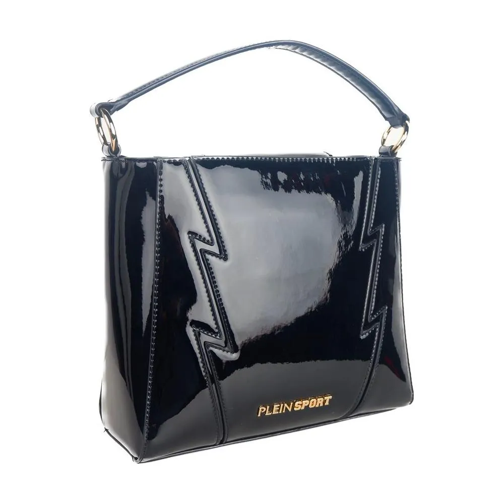 Plein Sport Sleek Patent Effect Crossbody Bag