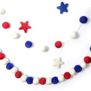 Red White and Blue Eco Garland