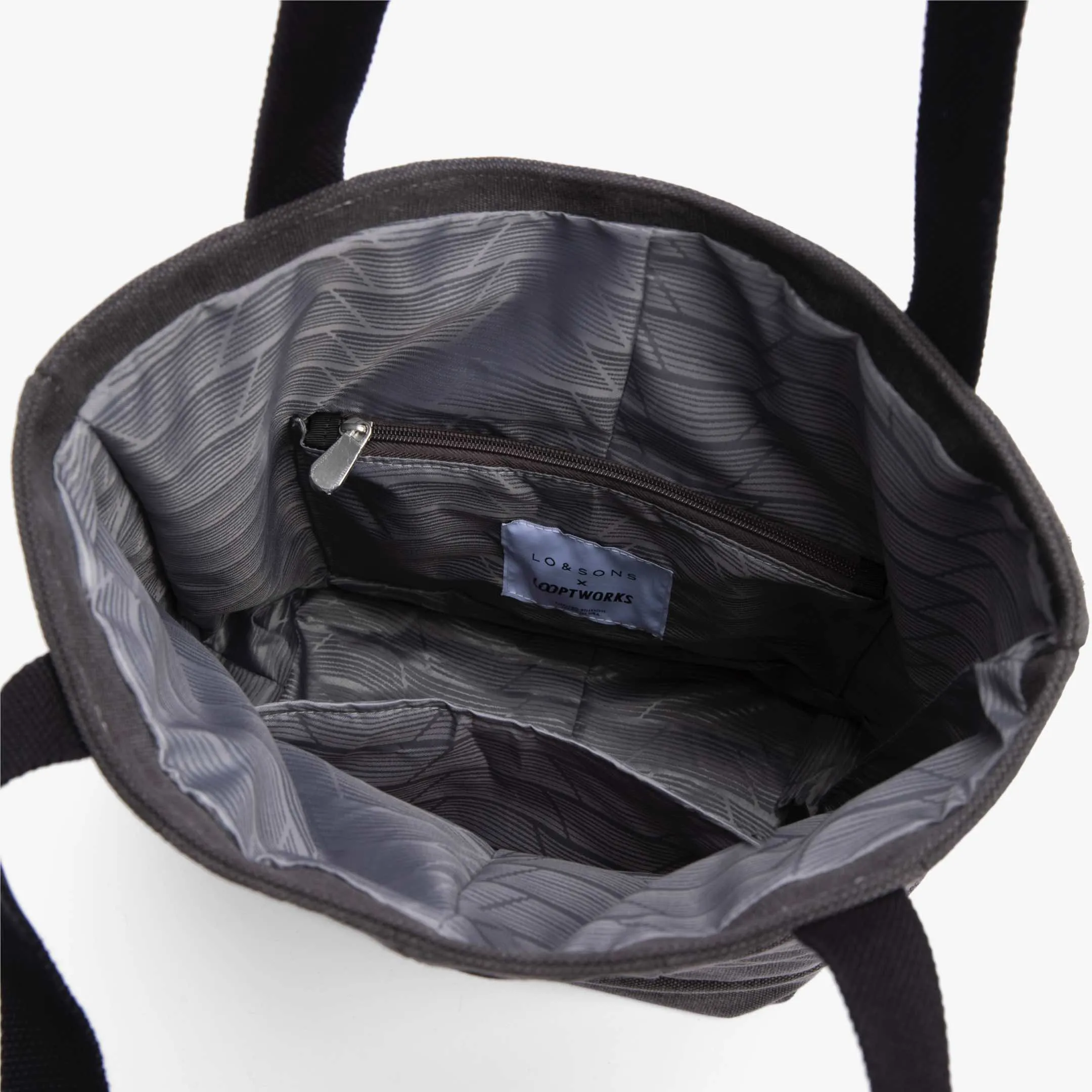 Rockwood Upcycled Patchwork Tote - Canvas - Midnight Ash / Wave