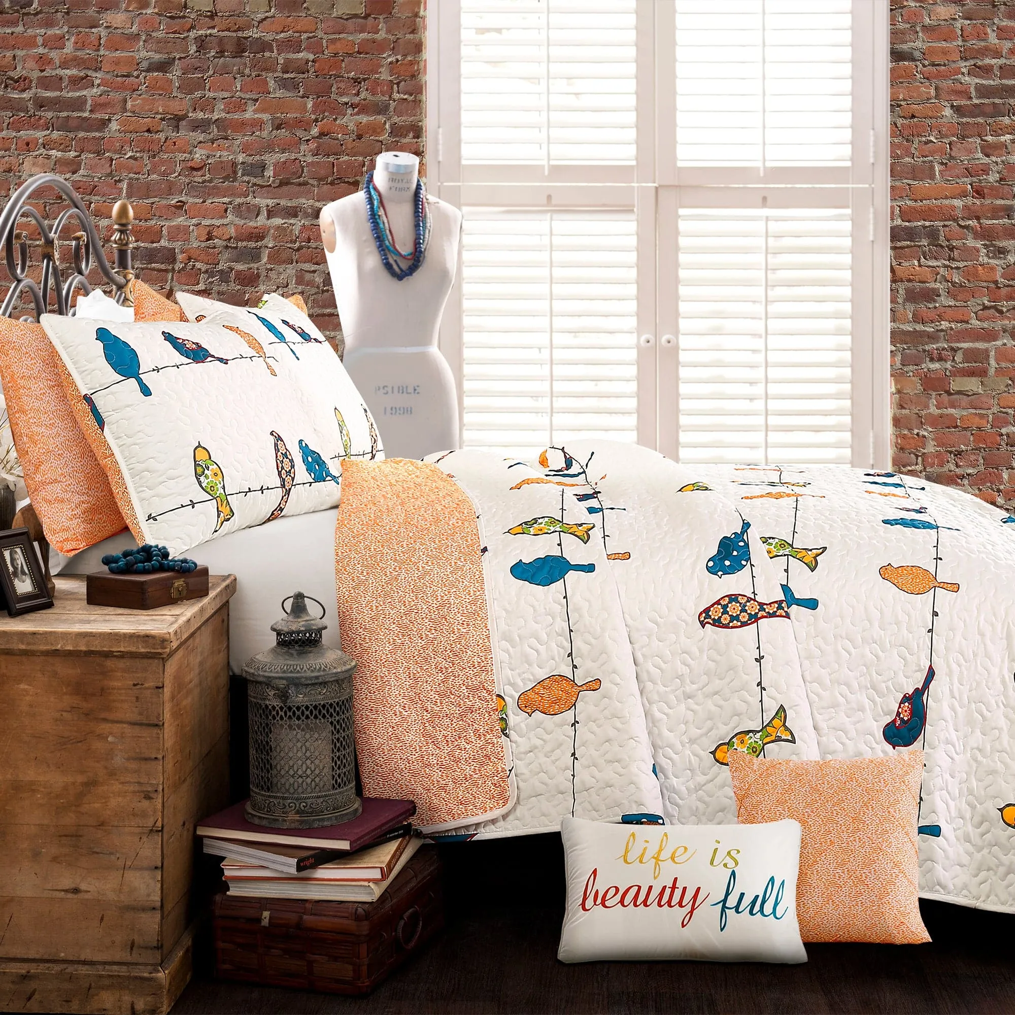 Rowley Birds Quilt 7 Piece Set