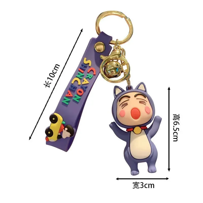 Shinchan Cartoon CAT | 3D Lanyard Keychain | Silicone