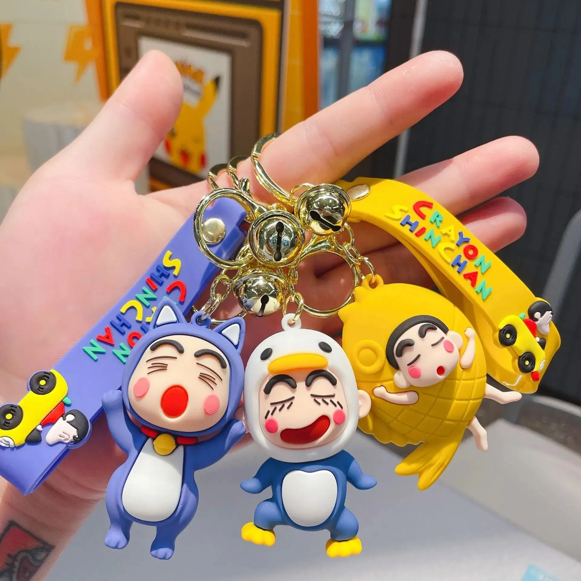 Shinchan Cartoon Fish  | 3D Lanyard Keychain | Silicone