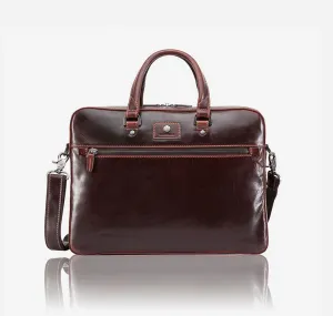 Slim Zip Top Briefcase