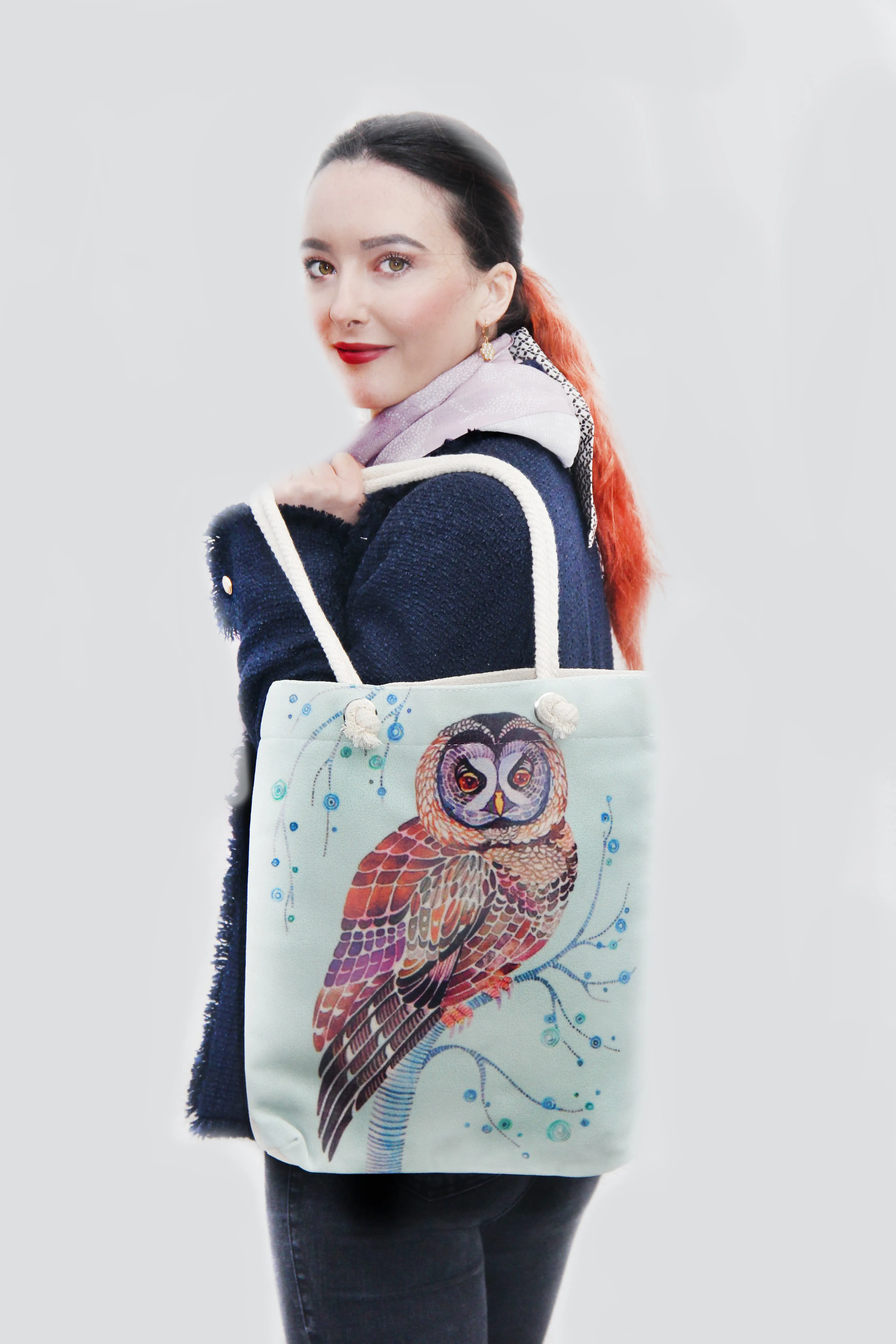 Tote Bag - Pale Blue Owl