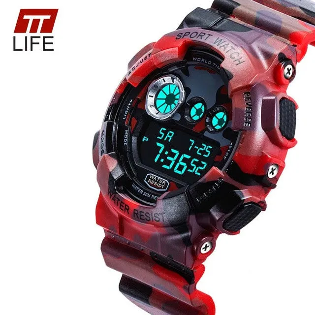 TTlife Brand Watch Men Waterproof Sports Running Military Watches Men's Luxury Analog Quartz Digital Fashion Watch 2016 New