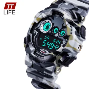 TTlife Brand Watch Men Waterproof Sports Running Military Watches Men's Luxury Analog Quartz Digital Fashion Watch 2016 New