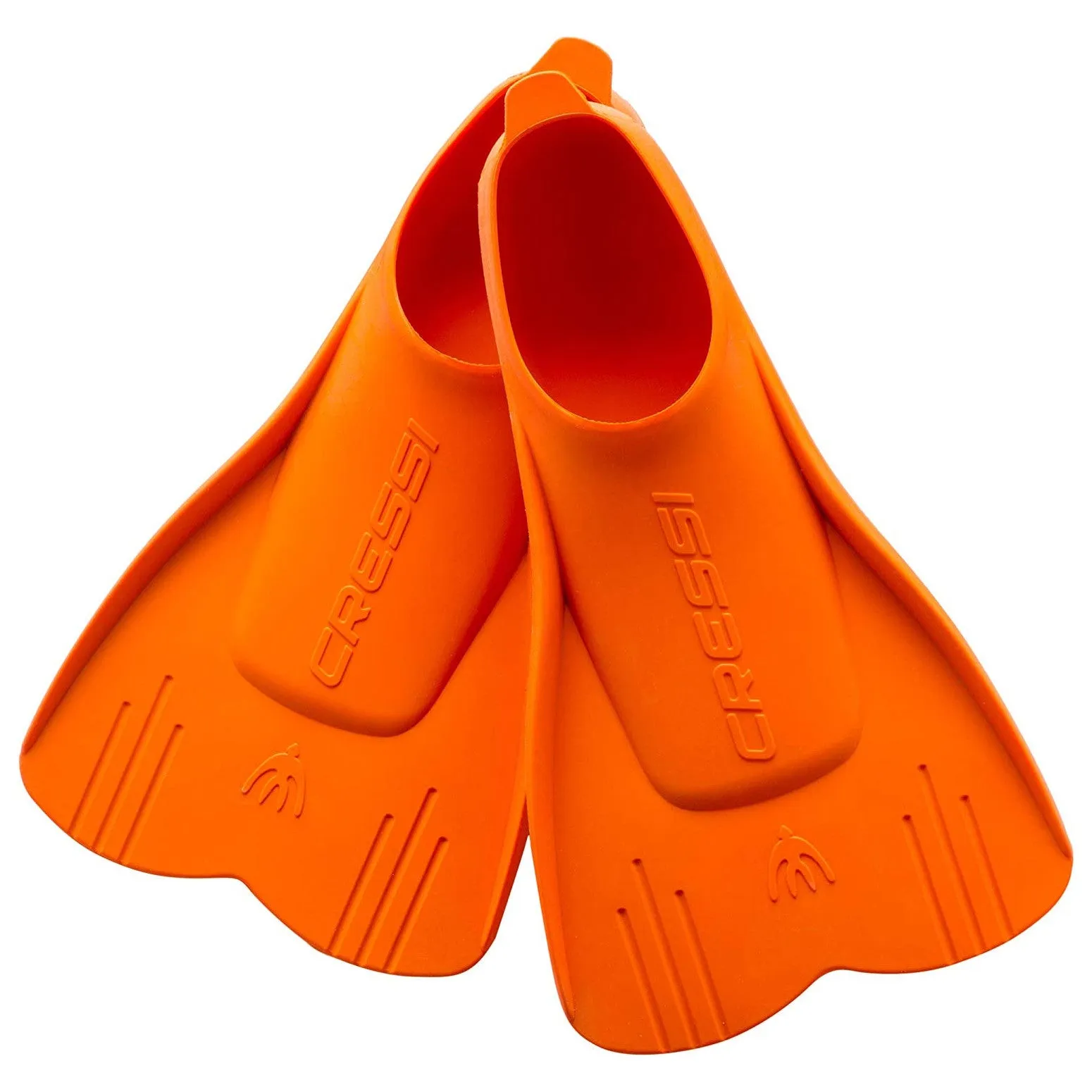 Used Cressi Kids Mini Light Floating Swim Fins - Orange, Size - 23/24