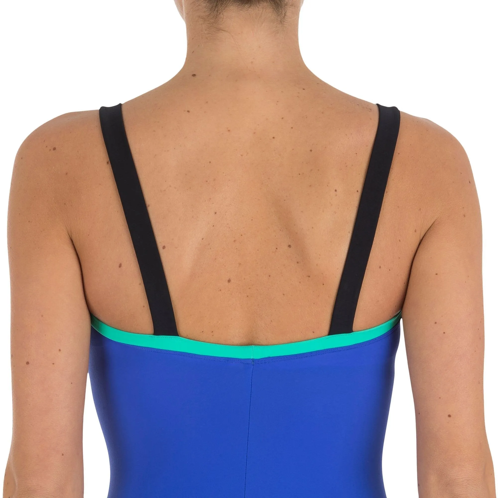 Women's One-Piece Swimsuit With Straight Neckline Cori Color Block