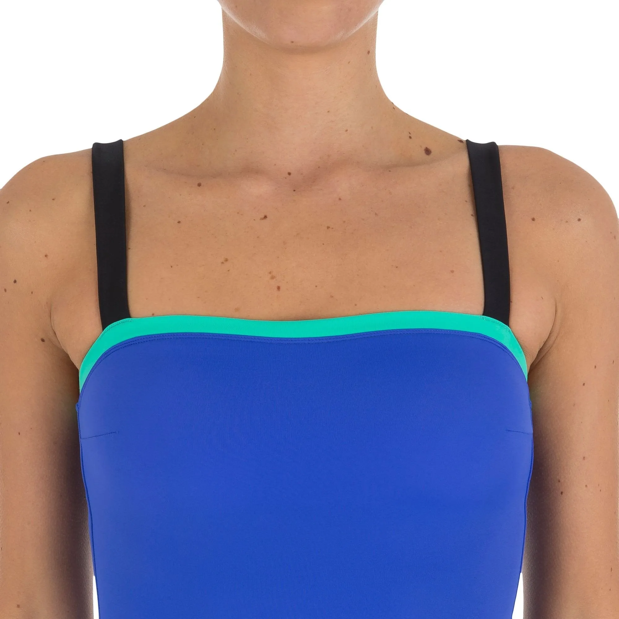 Women's One-Piece Swimsuit With Straight Neckline Cori Color Block