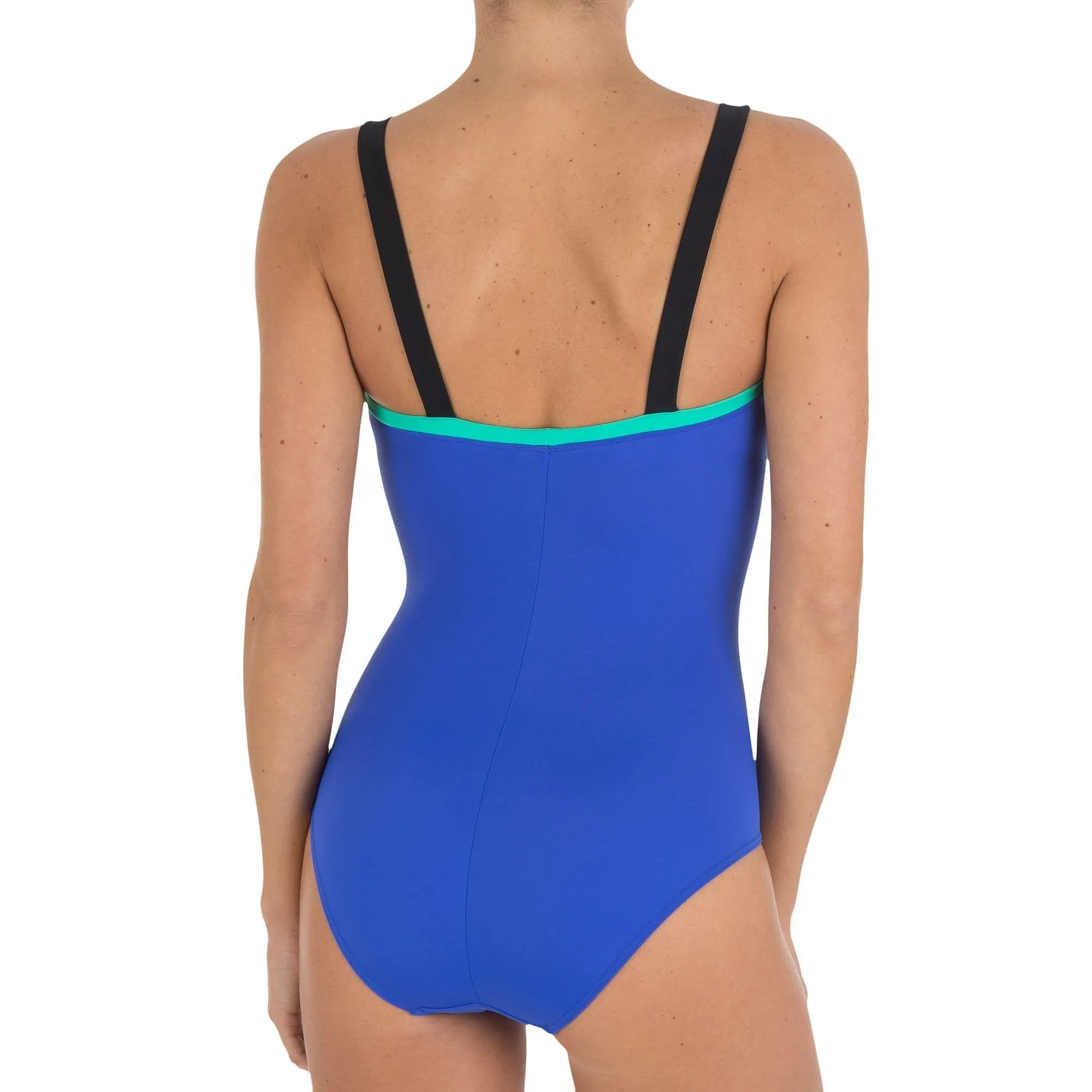 Women's One-Piece Swimsuit With Straight Neckline Cori Color Block